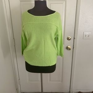 Light green mesh top.